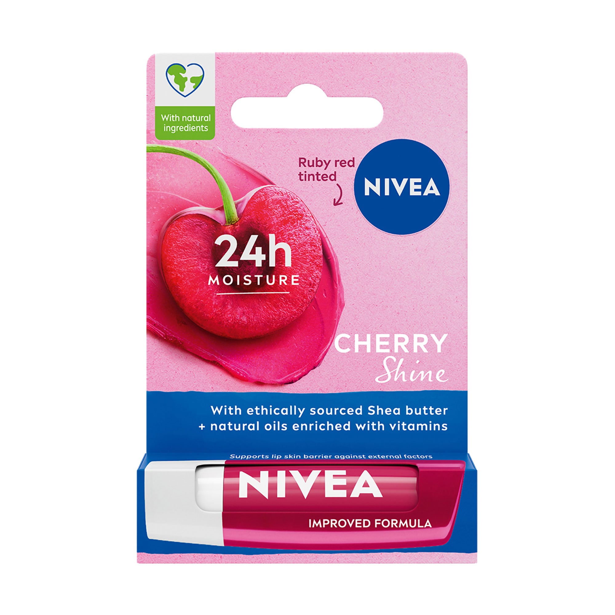 Бальзам-догляд для губ NIVEA Cherry Shine Вишневе сяйво, 4.8 г